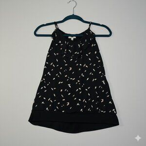 ✨ Maurices Black & Blush Confetti Print Halter Top - Size XL ✨